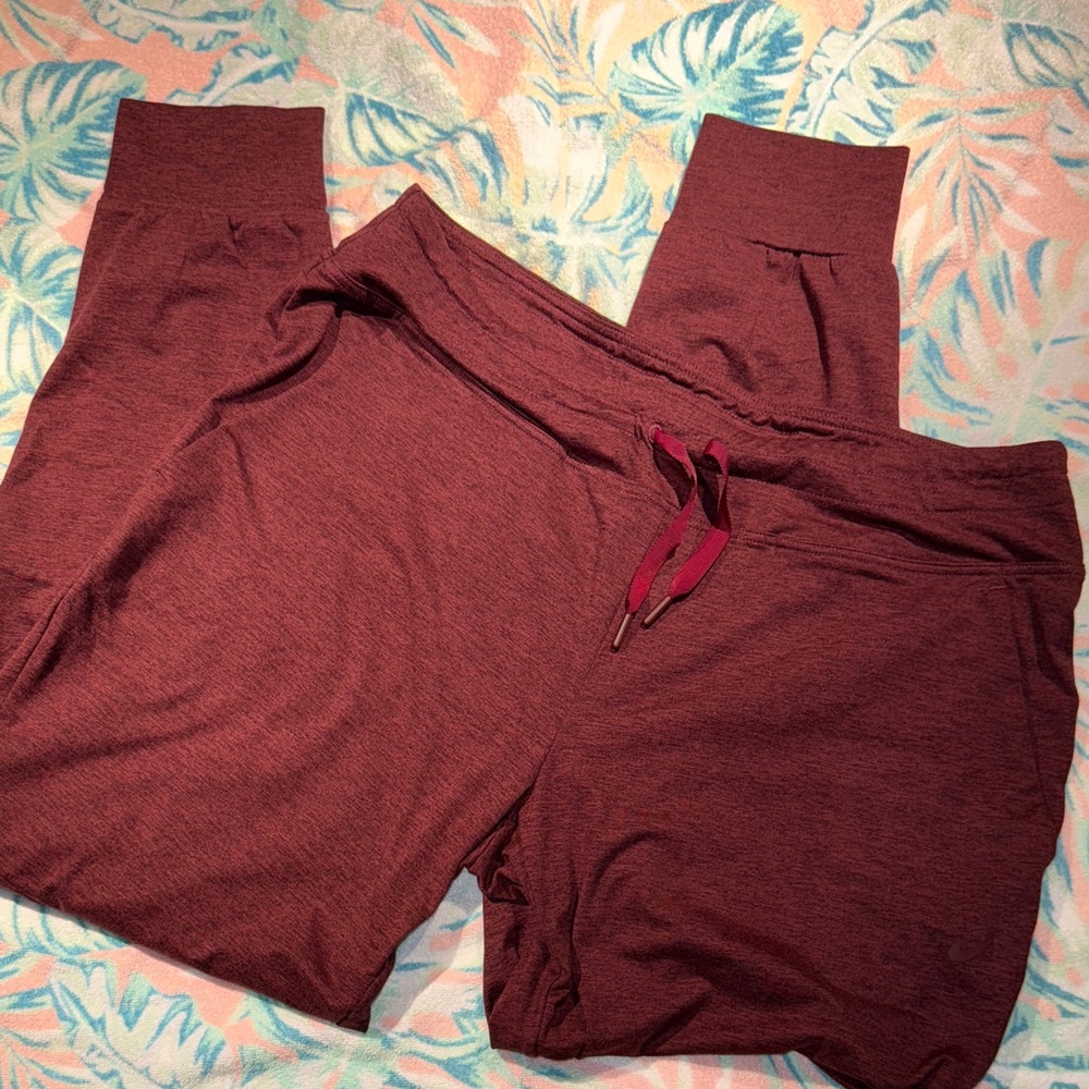 Asics Maroon Athletic Pants
